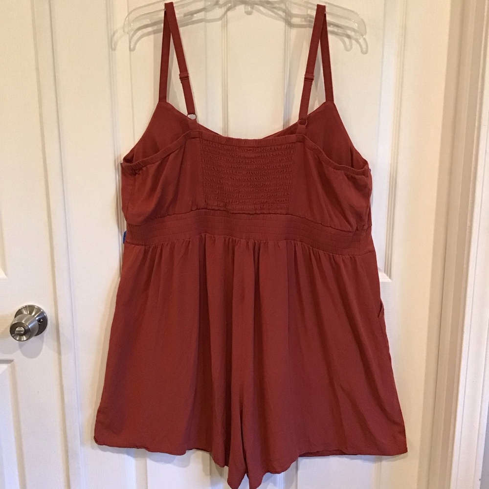 Torrid Rust Button-Up Romper Size 2 - Picture 6 of 9